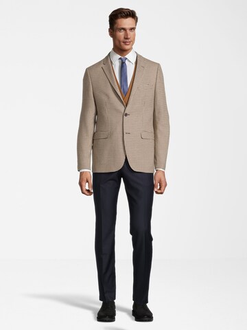 Steffen Klein Slimfit Pak in Beige: voorkant