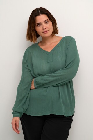 Camicia da donna 'KC Cami' di KAFFE CURVE in verde: frontale