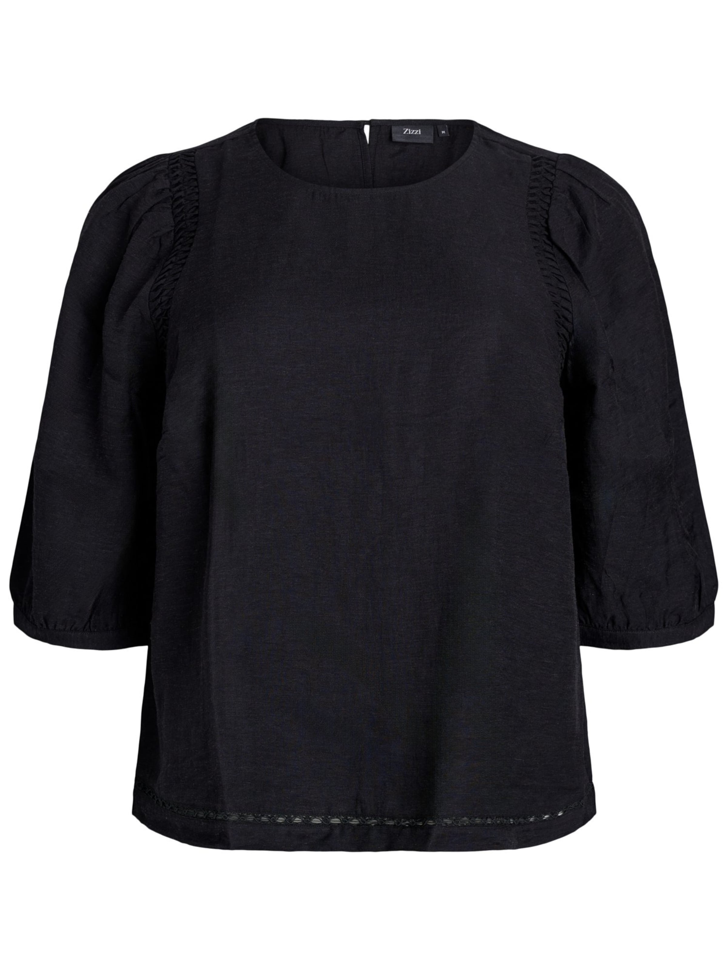 Zizzi Блуза 'Moline' в черно: отпред