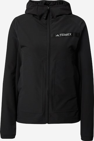 ADIDAS TERREX Športna jakna 'Multi Soft Shell' | črna barva: sprednja stran