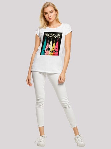 F4NT4STIC Shirt 'Disney Aristocats Get With The Cats' in Wit