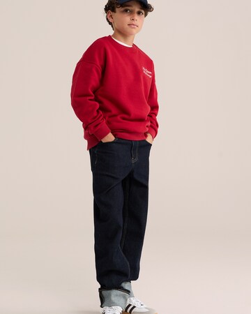 WE Fashion - Loosefit Calças de ganga em azul: frente
