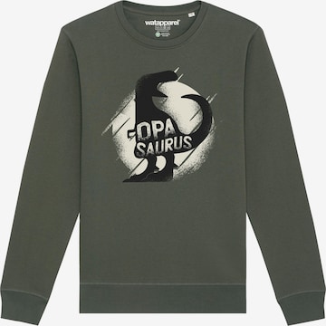 Sweat-shirt ' Opasaurus ' Watapparel en vert : devant