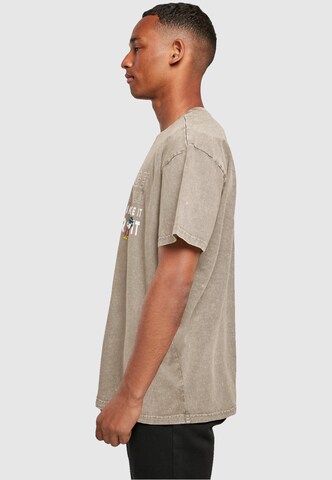 Merchcode Shirt 'Peanuts - If You Like It Wear It' in Braun