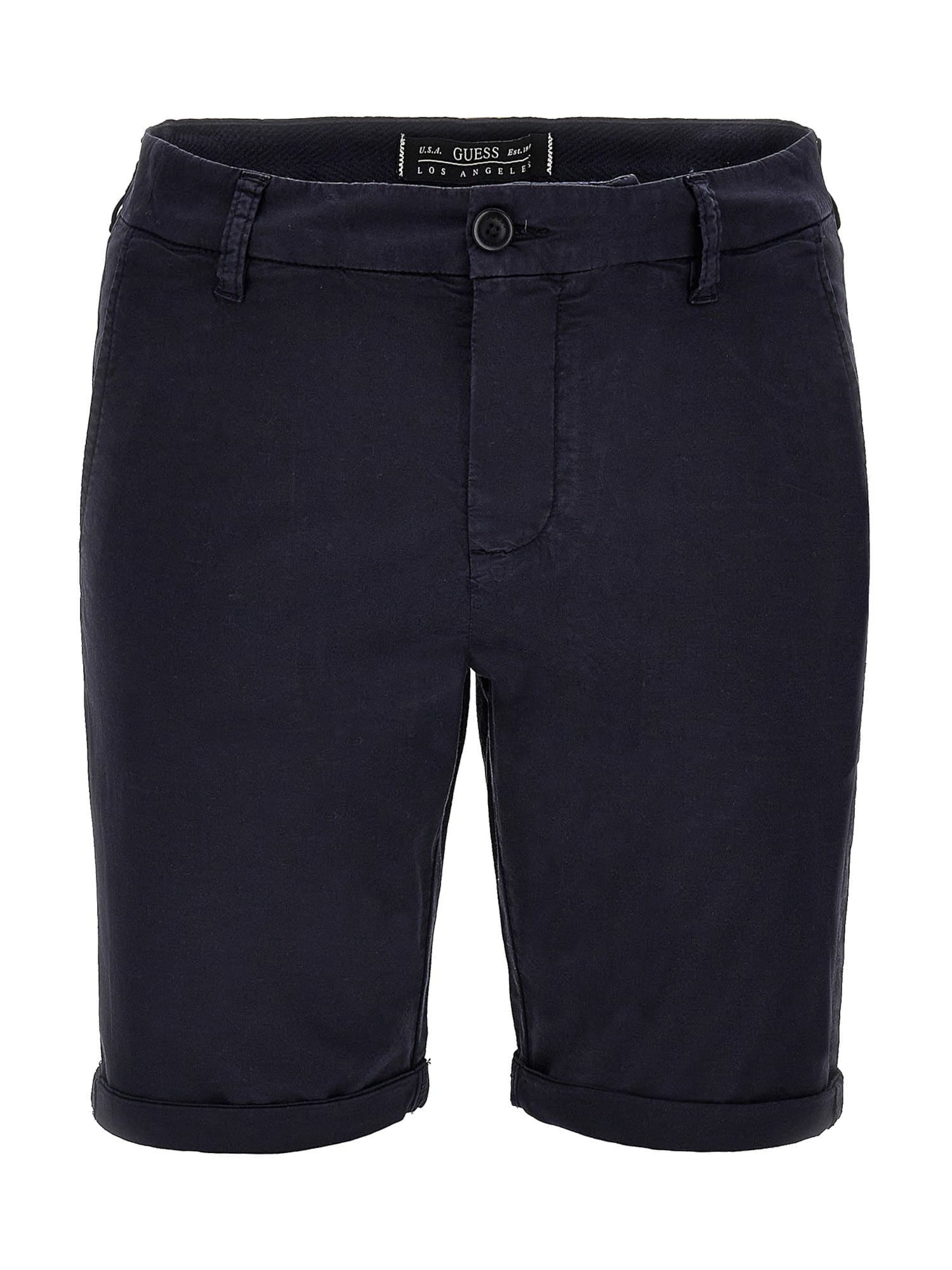 Coupe slim Pantalon chino 'Myron' GUESS en bleu : devant