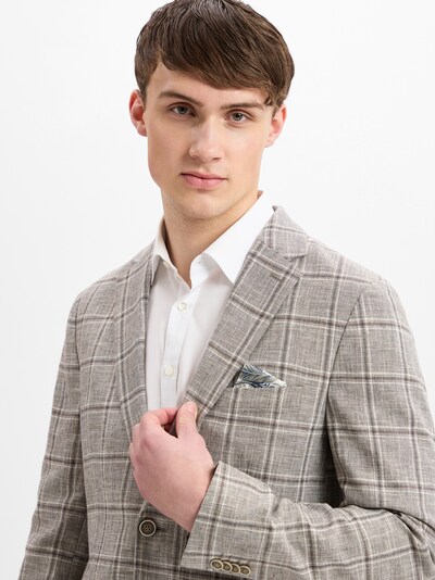 Nils Sundström Business-colbert in de kleur Taupe / Wit, Productweergave