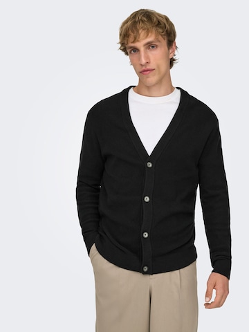Giacchetta 'ONSTony' di Only & Sons in nero: frontale