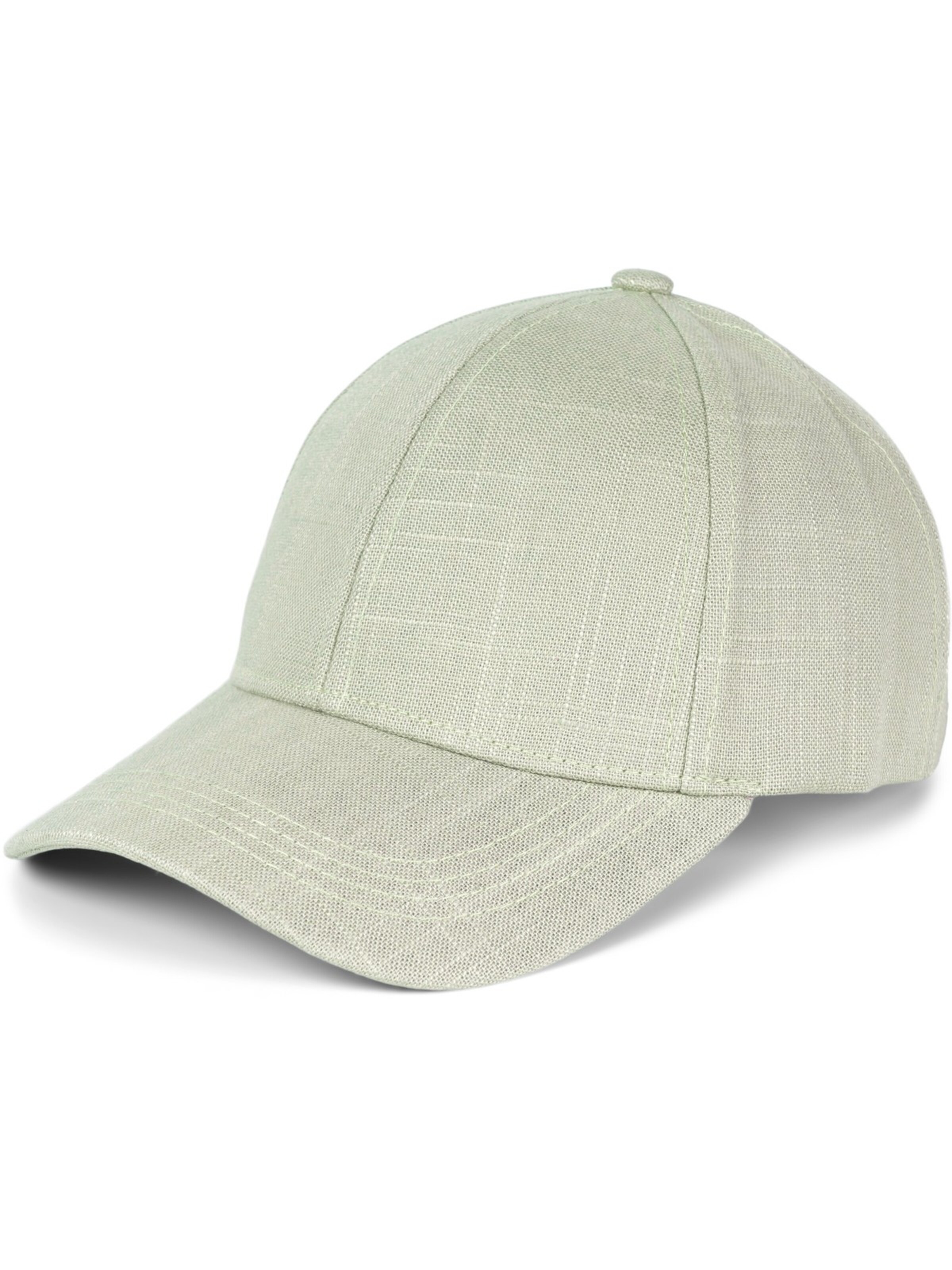 styleBREAKER Cap 'Leinen Baseball Cap' in Green: front