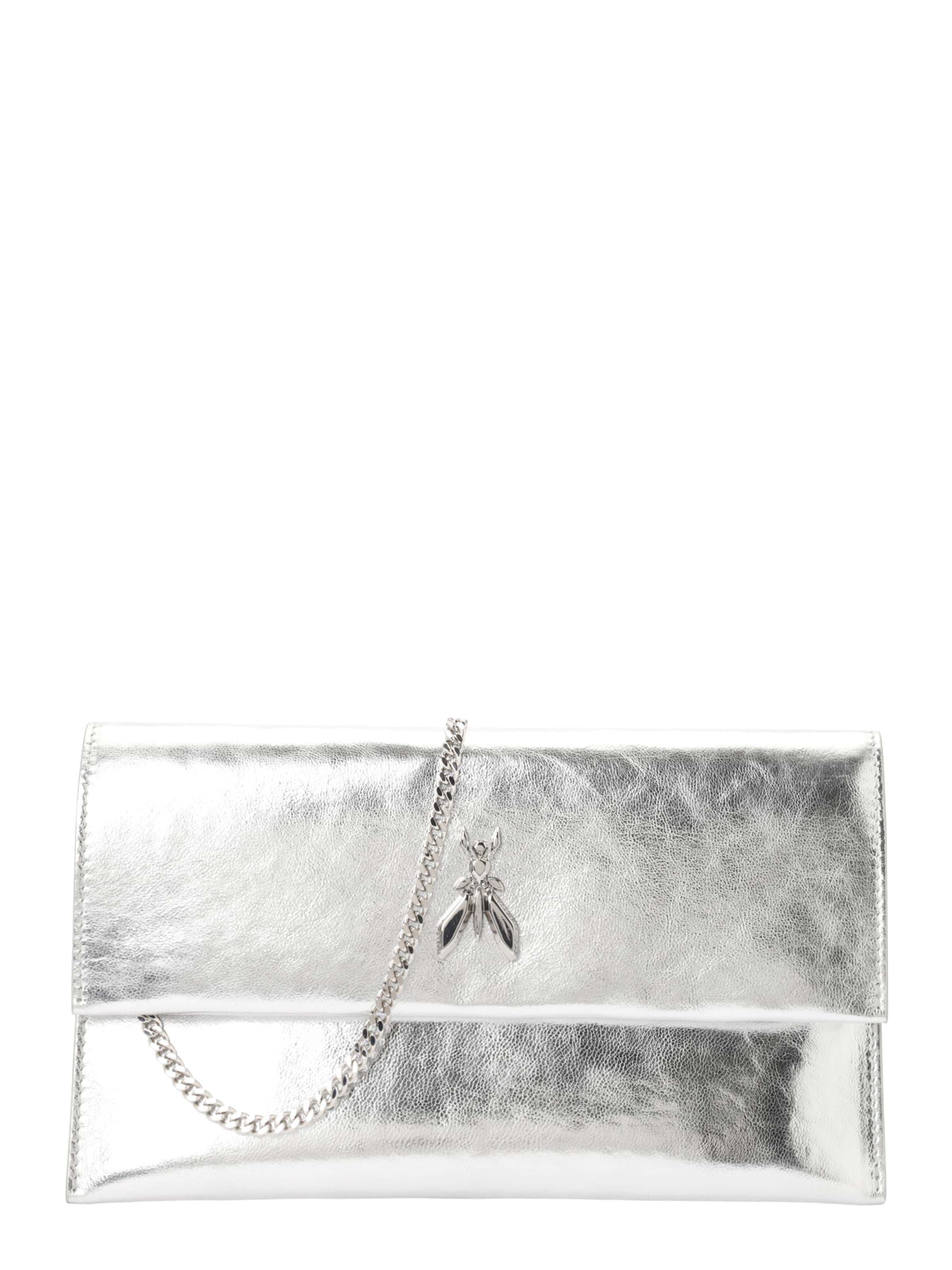 PATRIZIA PEPE - Bolso de noche en plata: frente