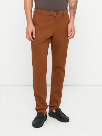 GAP Slimfit Spodnie 'ESSENTIAL' w kolorze brązowy: przód