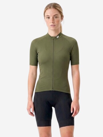 WULIBIKE - Ropa para correr 'Wulibike Damen Rad-Set Olivgrün & Schwarze Hose' en verde