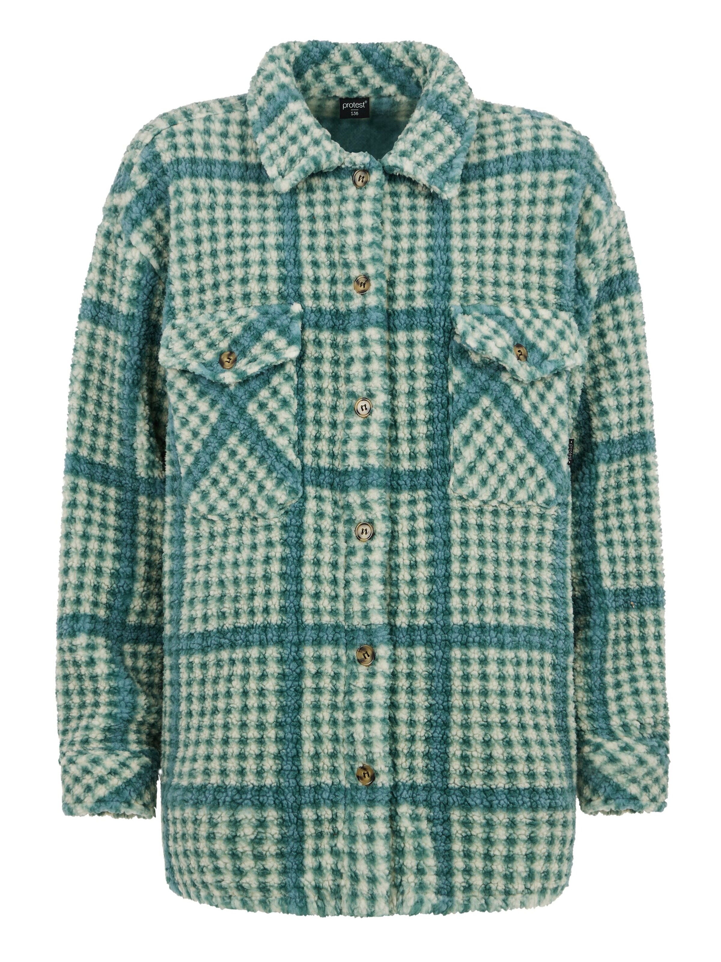 PROTEST Fleece Jacket 'PRTAKINO' in Green: front