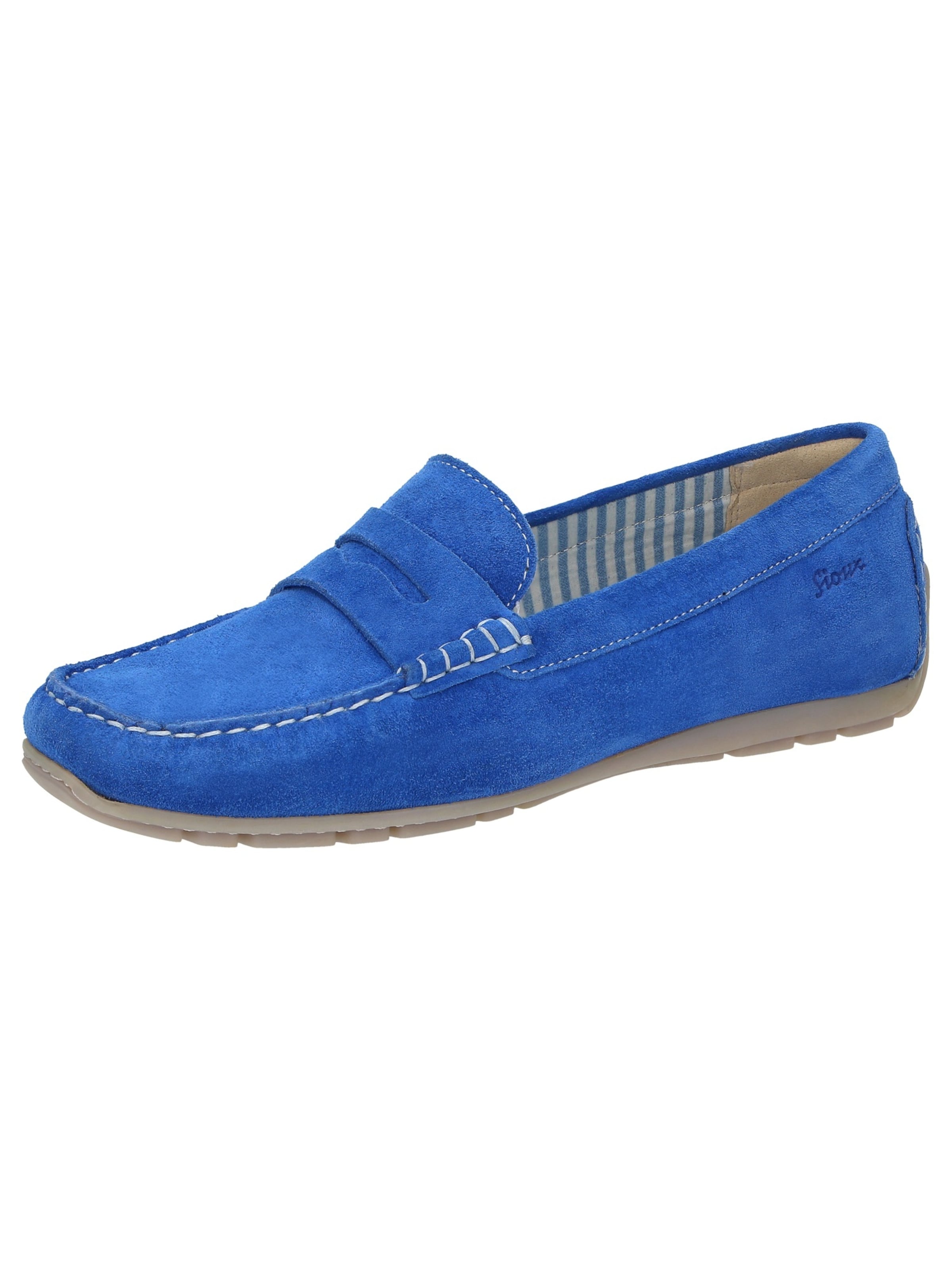 Mocassin 'Carmona-700' SIOUX en bleu : devant