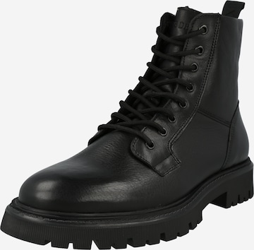 Les Deux Ботинки на шнуровке 'TATUM' в Черный: спереди