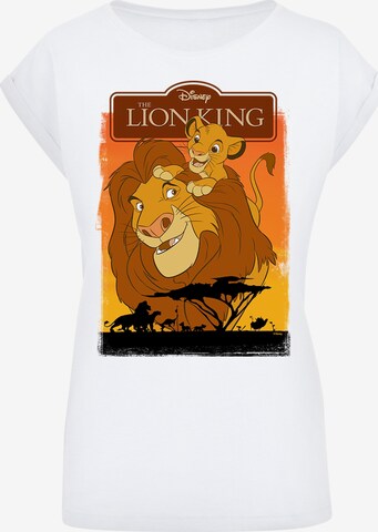 Maglietta 'Disney Der König der Löwen Simba und Mufasa' di F4NT4STIC in bianco: frontale