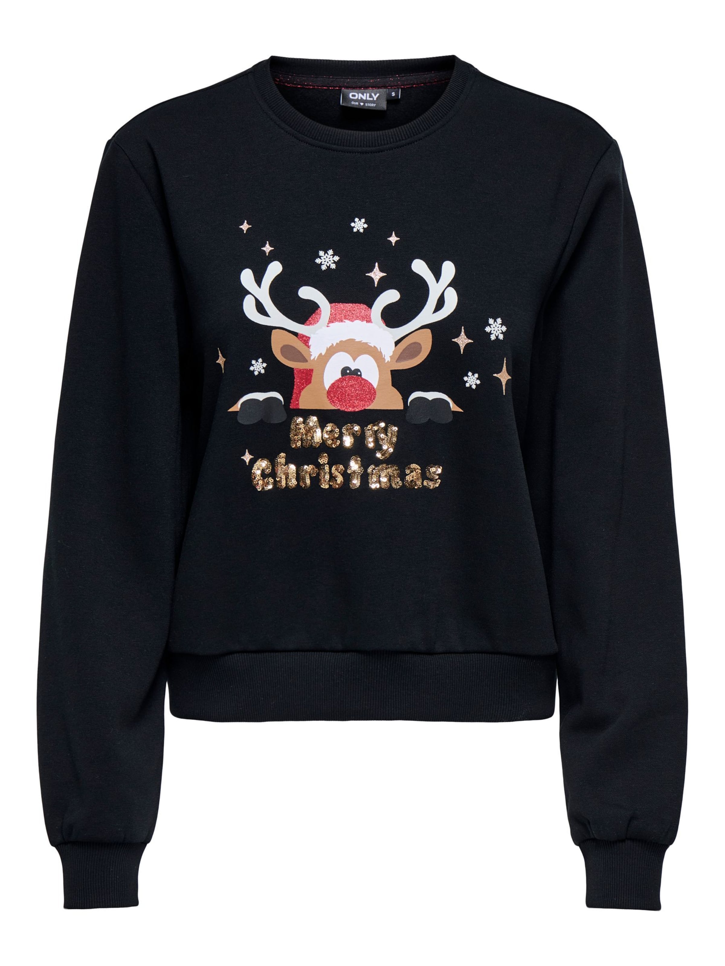 ONLY Sweatshirt 'ONLYda' in Schwarz: Vorderseite