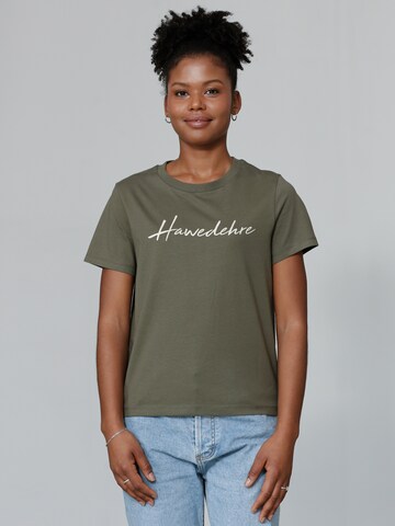 Maglietta 'Hawedehre' di Watapparel in verde: frontale