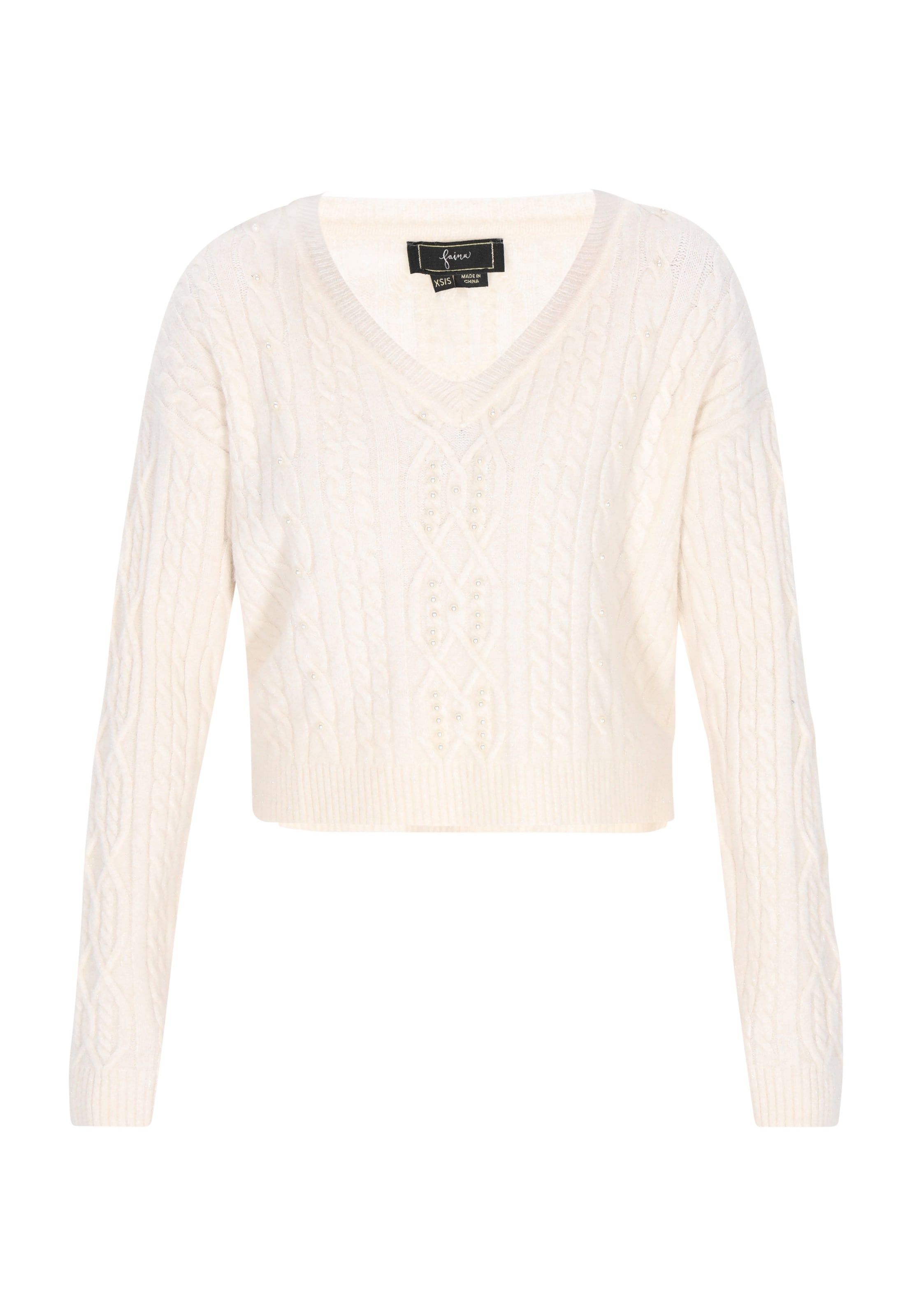 faina - Pullover em branco: frente