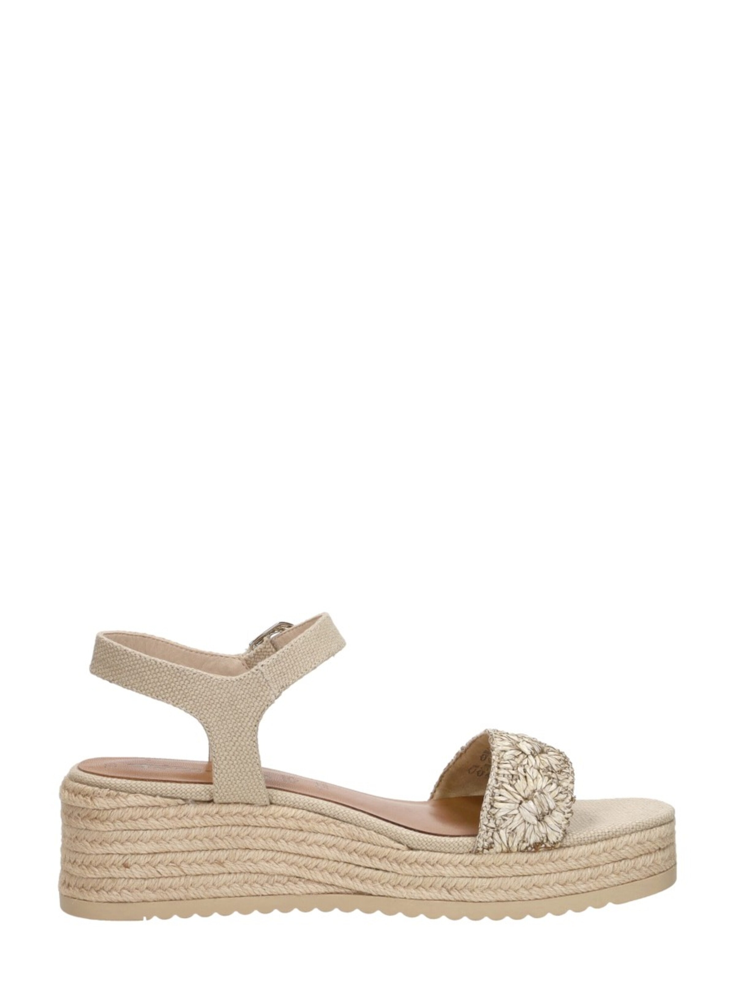 Tamaris Sandal 'Sandalen Touwzool' in Beige