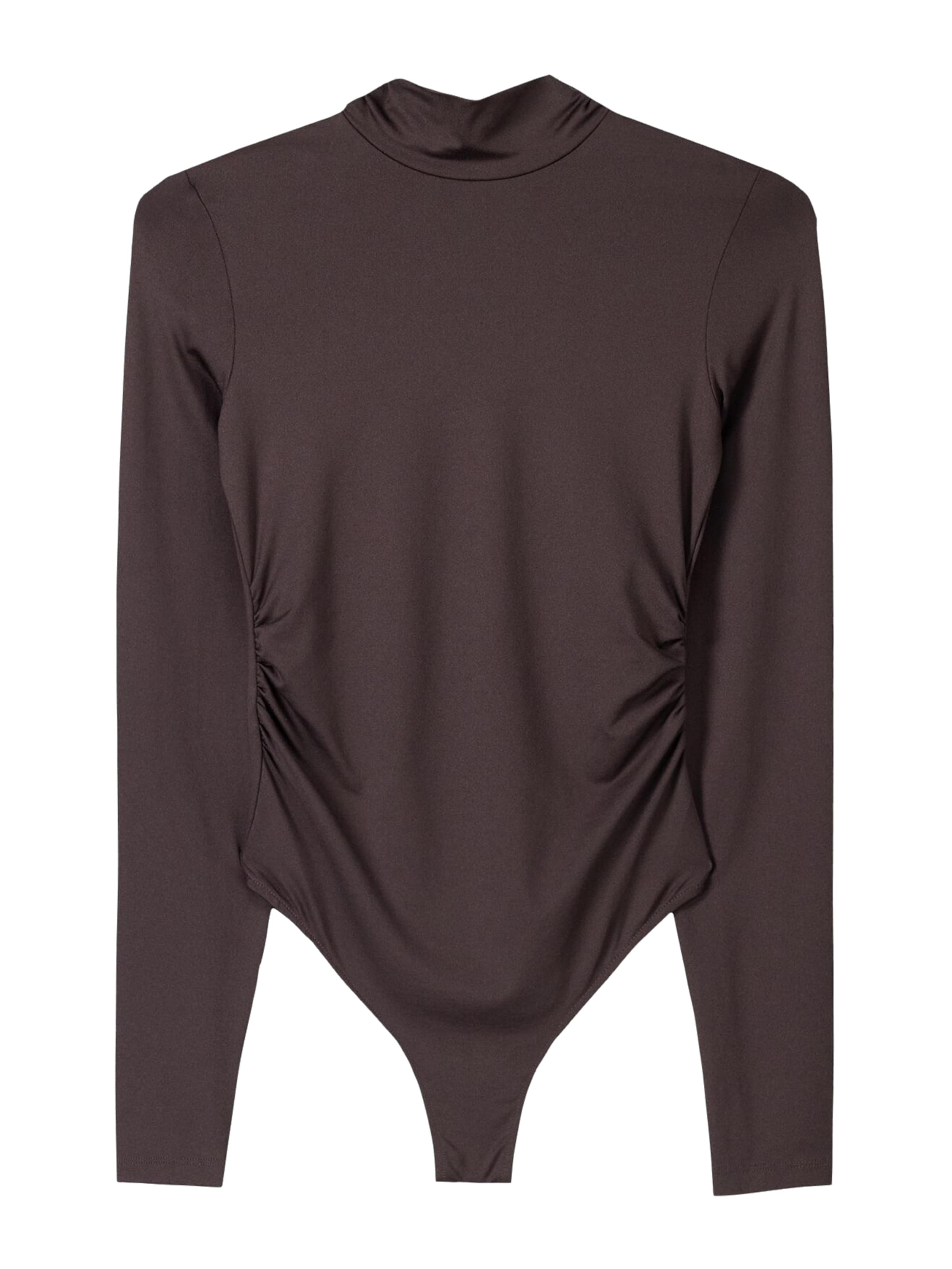 Body a maglietta di Bershka in marrone: frontale