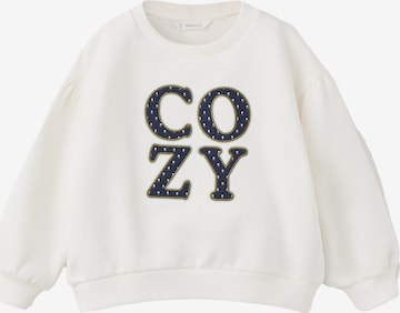 MANGO KIDS Collegepaita 'COZY' värissä valkoinen: etupuoli