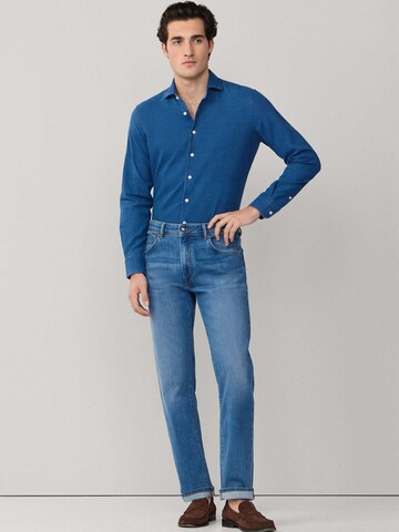 Hackett London Slim fit Overhemd in Blauw