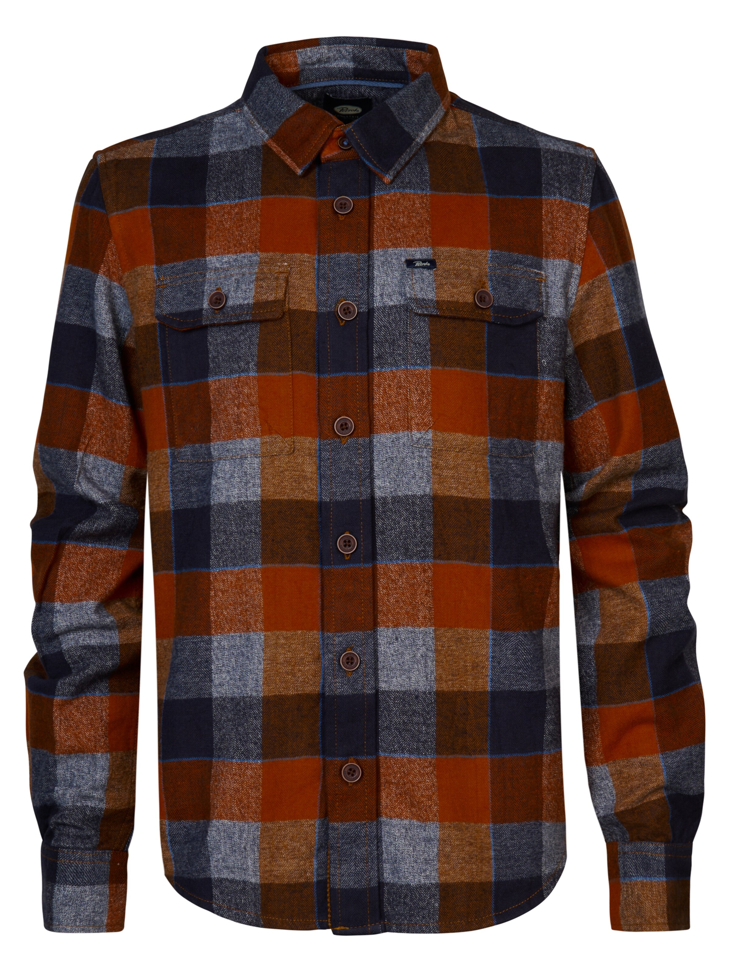 Petrol Industries Regular fit Button up shirt 'Cook' in Brown: front