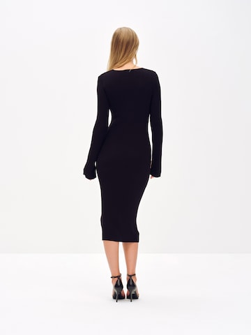 ABOUT YOU x Toni Garrn Knit dress 'Hailey' in Black