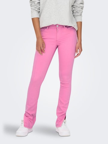 Coupe slim Pantalon 'BLUSH' ONLY en rose : devant