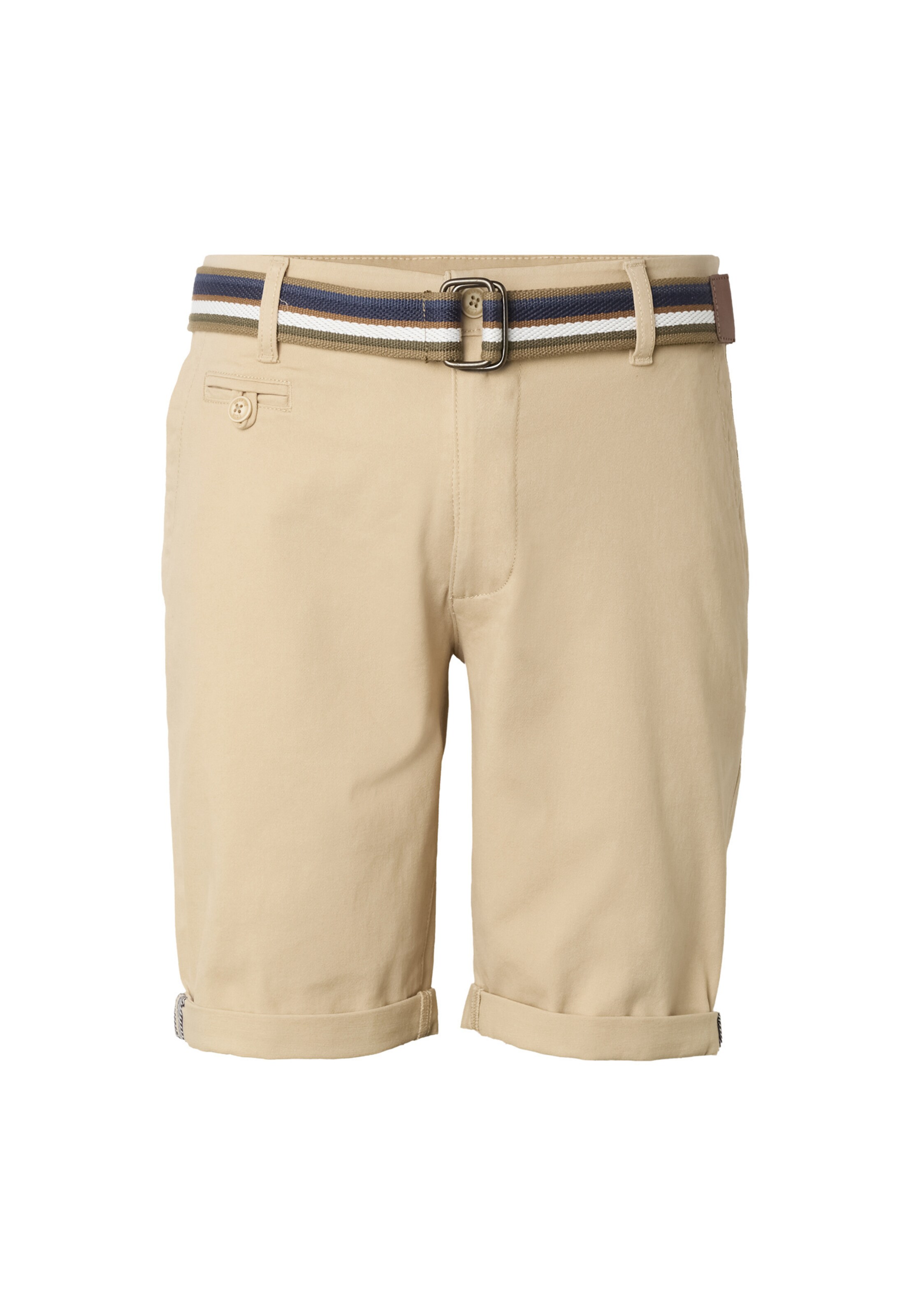 INDICODE JEANS Shorts 'Royler' in sand / navy / mokka / weiß, Produktansicht