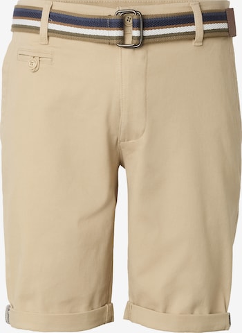 INDICODE JEANS - Calças chino 'Royler' em bege: frente