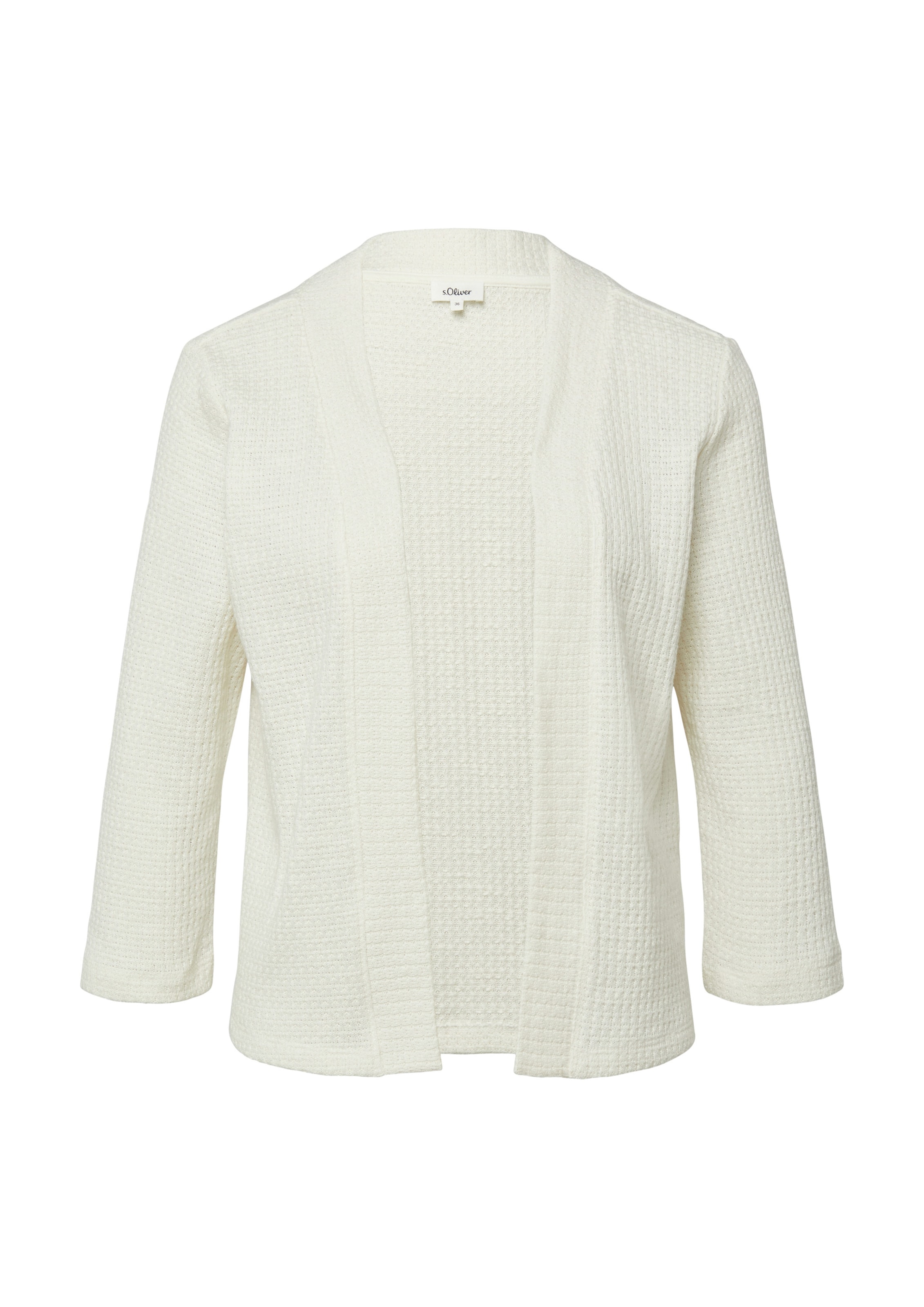 s.Oliver Gebreid vest in Beige: voorkant