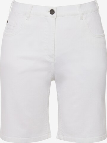 Coupe slim Jean Ulla Popken en blanc : devant