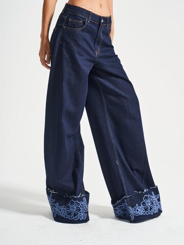 Wide Leg Jean 'Wide High Rise Jeans' IT'S BASIC en bleu