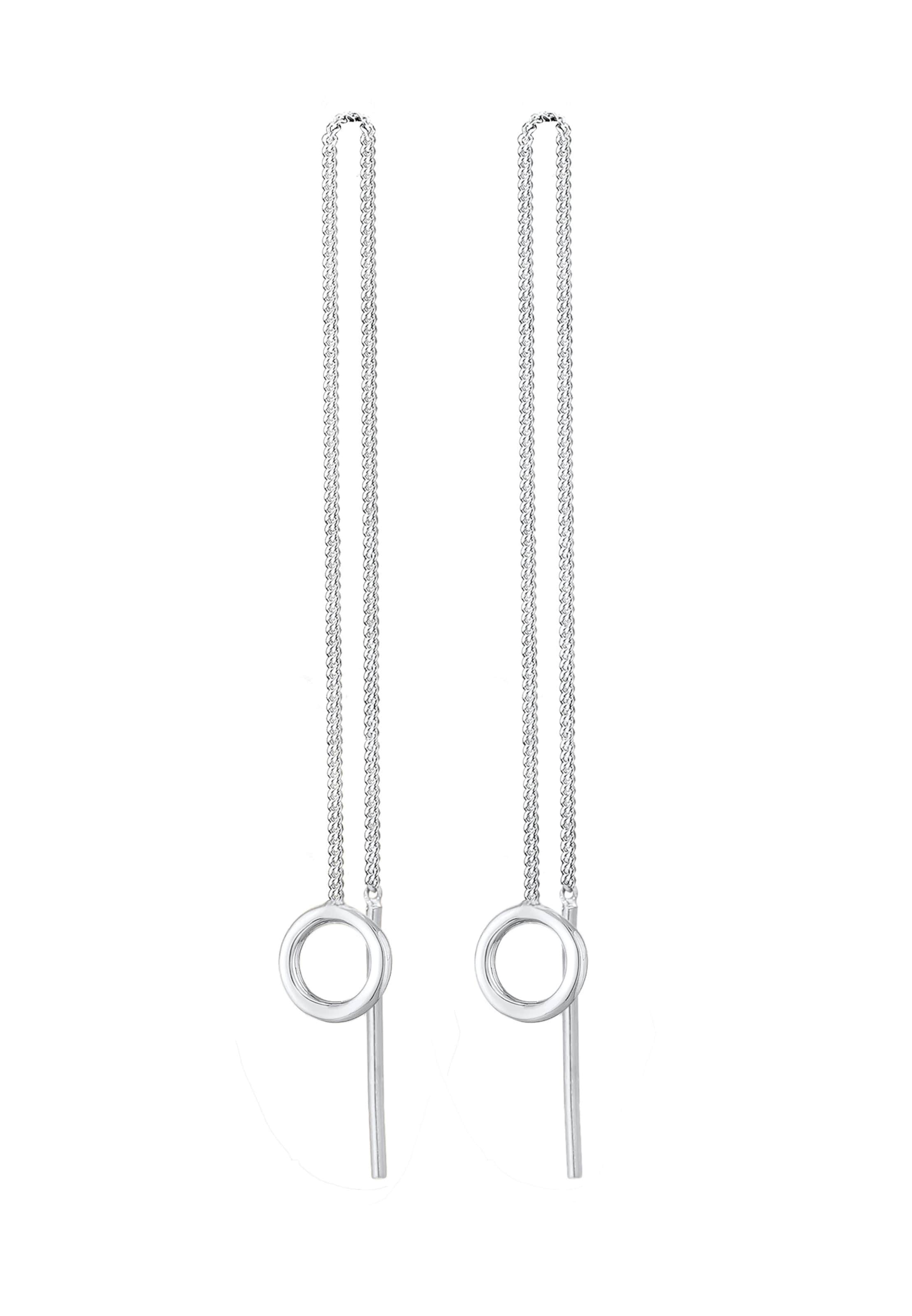 sudrabs ELLI Auskari 'Kreis': no priekšpuses