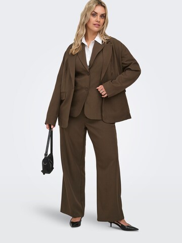 ONLY Carmakoma Wide leg Broek 'CARVictoria' in Bruin