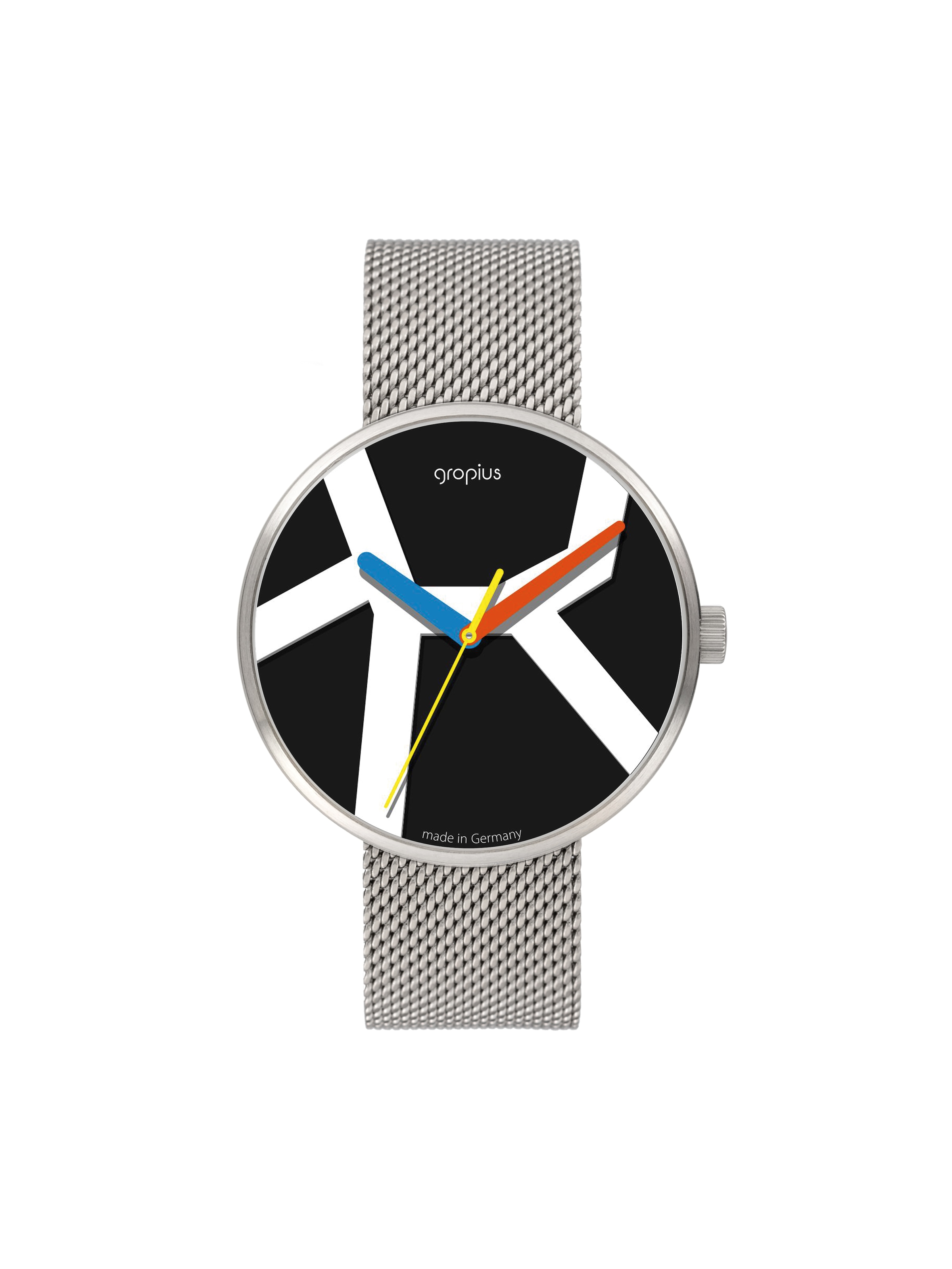 WALTER GROPIUS Analog Watch 'MOVE' in Silver: front