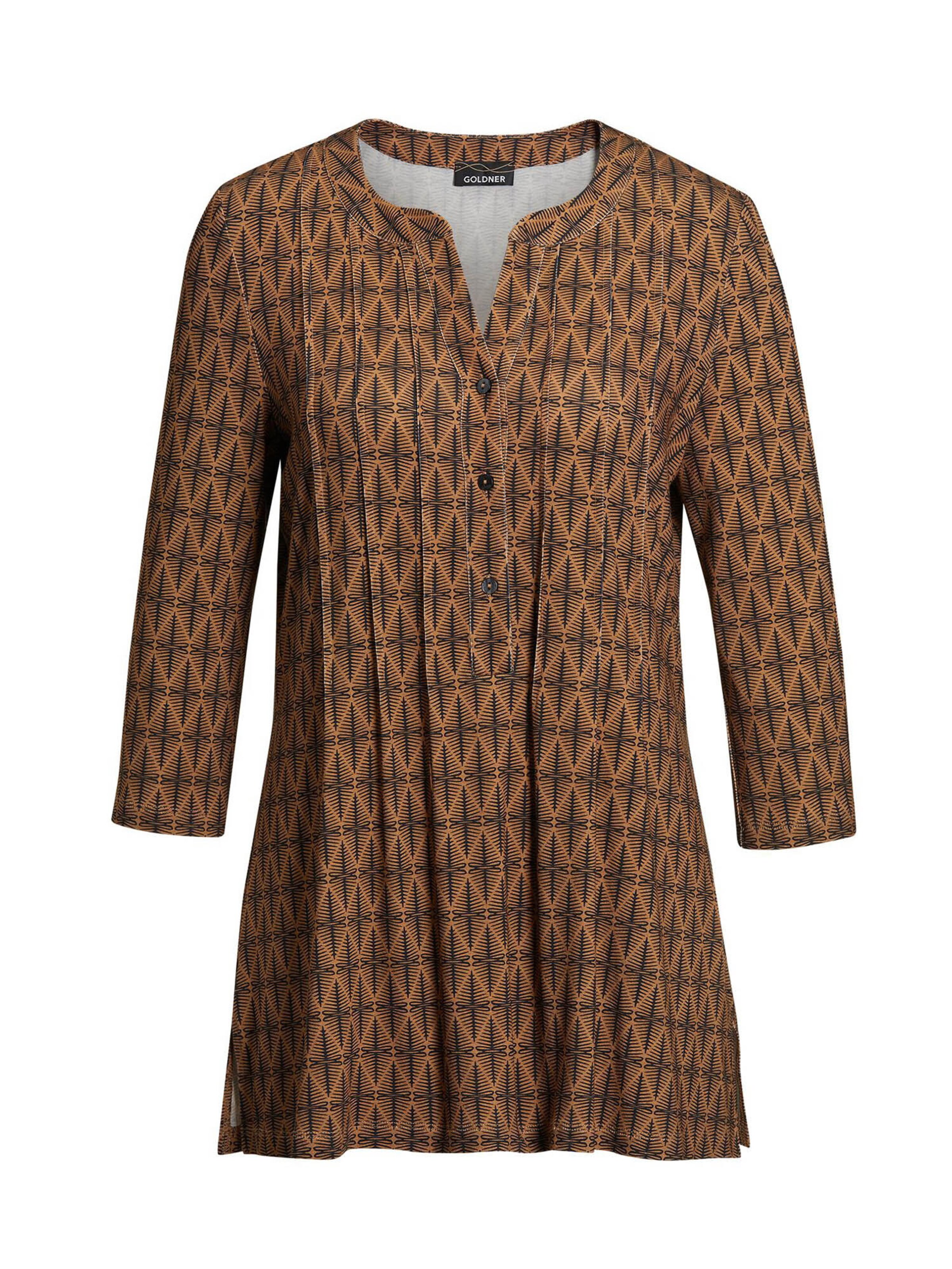 Goldner Blouse in Bruin: voorkant