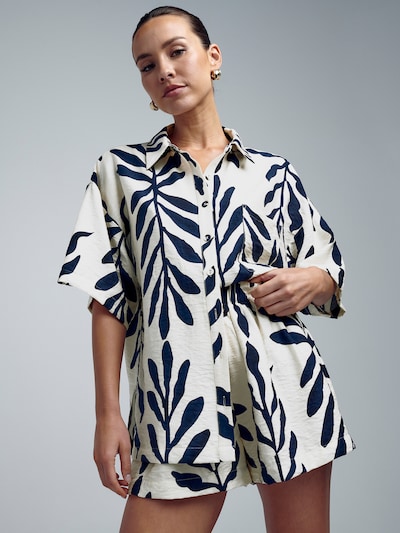 St MRLO Chemisier 'Kady' en marine / blanc, Vue avec produit