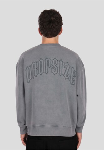 Dropsize Sweatshirt 'Raw Edges' in Grau: Vorderseite