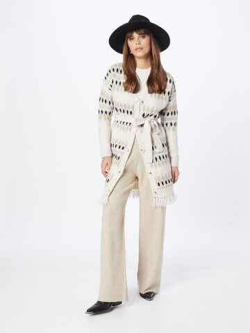 Cream Knit Cardigan 'Cherry' in Beige