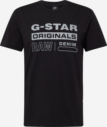 melns G-Star RAW T-Krekls: no priekšpuses