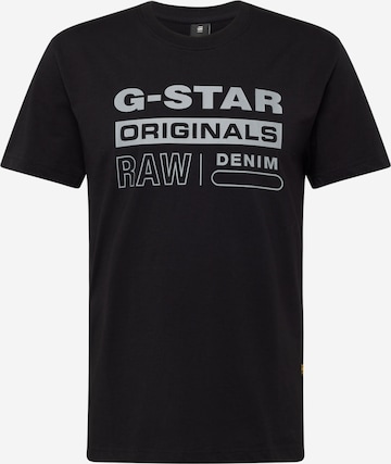 G-Star RAW Μπλουζάκι σε μαύρο: μπροστά