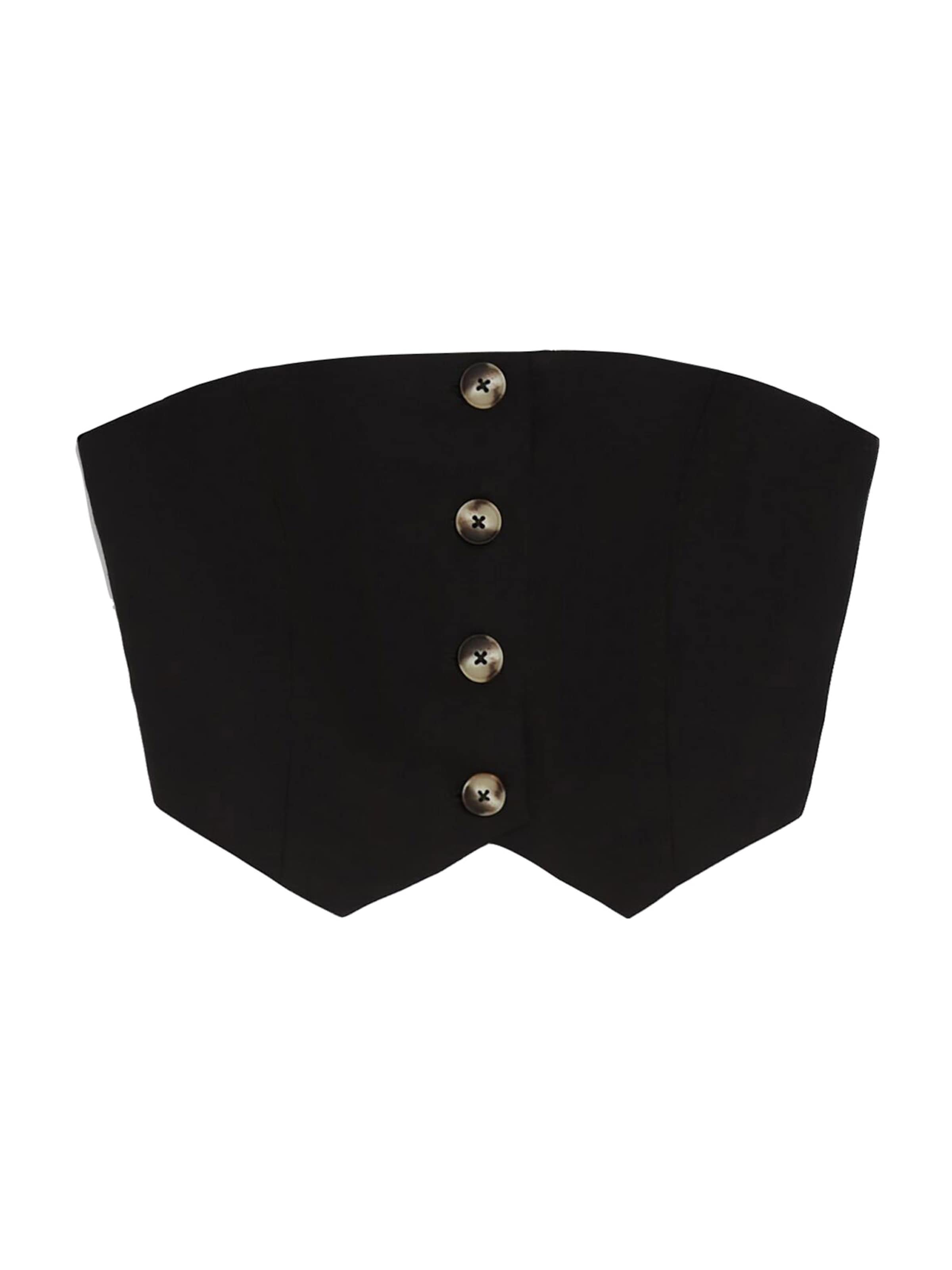 Bershka Top - Čierna: predná strana