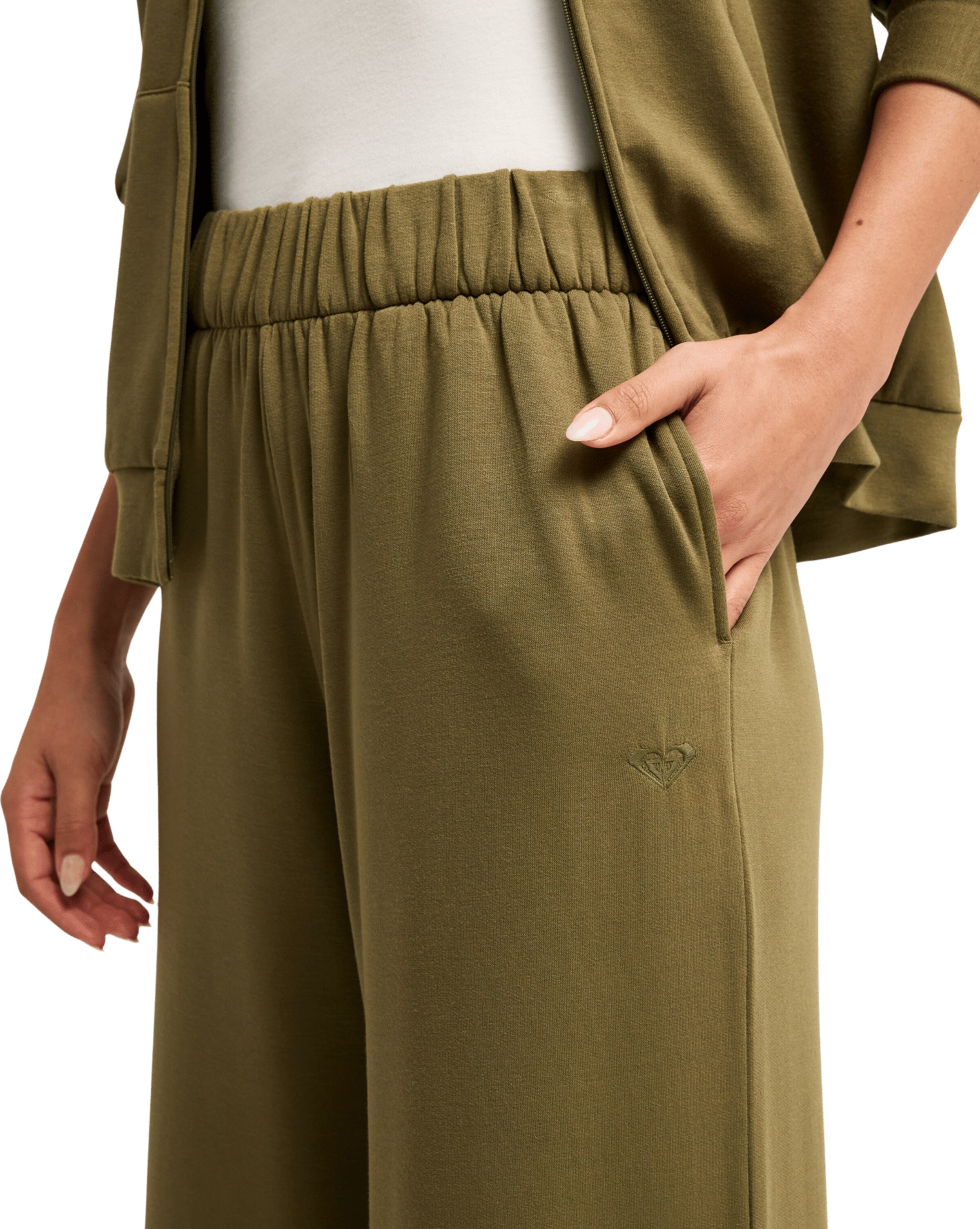 ROXY Wide leg Pants 'Surfing By Sunlight' in Green