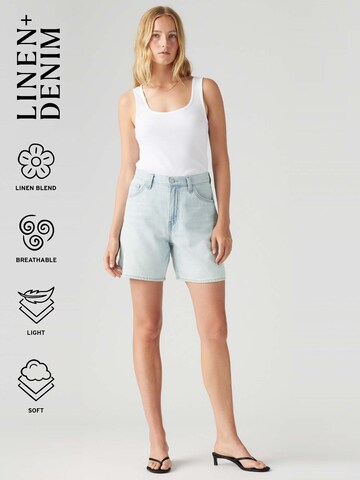 Loosefit Pantaloni 'HIGH BAGGY SHORT WHERES MY PHO IN LINEN DENIM' di LEVI'S ® in blu: frontale