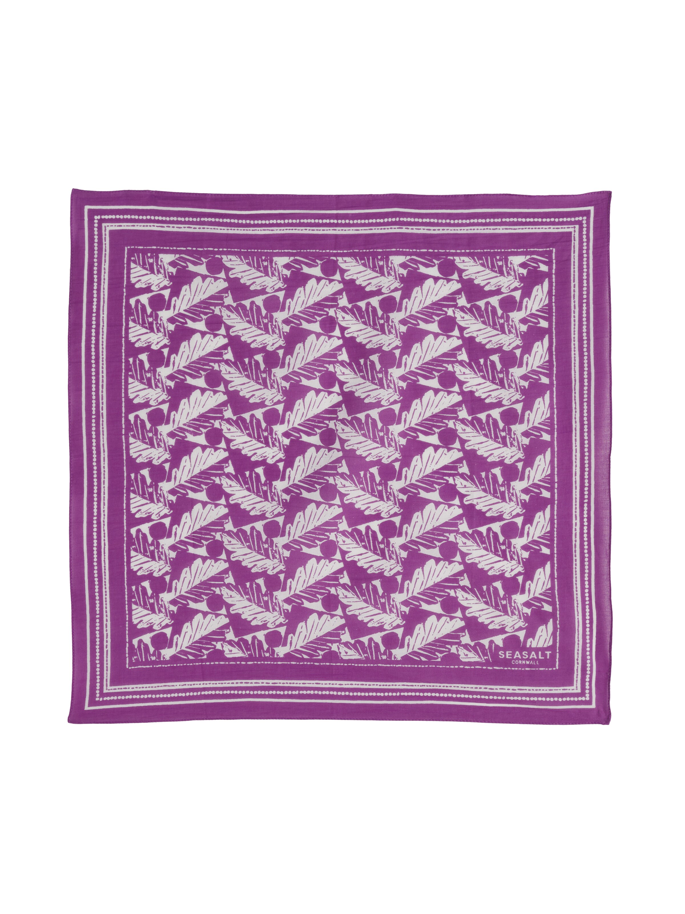 Seasalt Cornwall Scarf 'Sailor Square' in Purple: front