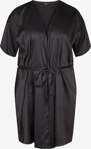 Zizzi Dressing Gown 'MELSA' in Black: front