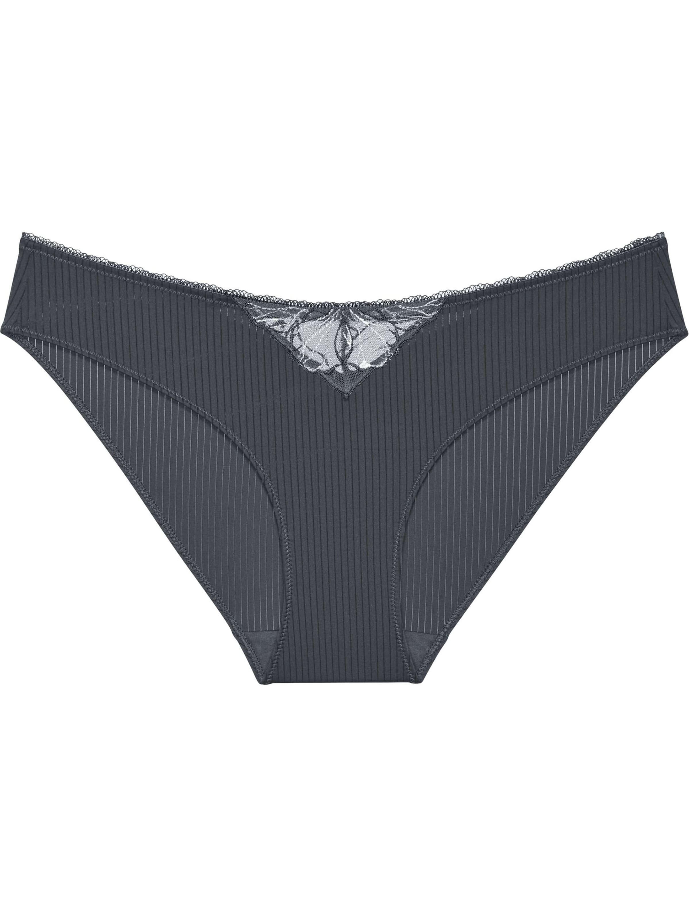 TRIUMPH Slip ' Wild Iris Florale Tai ' in Grijs: voorkant