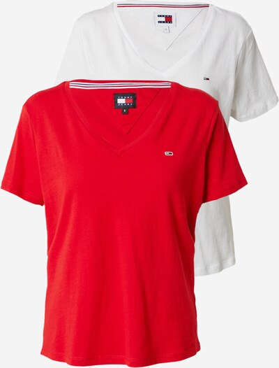 Tommy Jeans T-Shirt in rot / weiß, Produktansicht